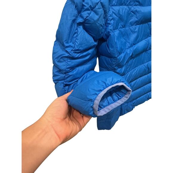 Lands’ End Womens Down Coat Size Large Feather Blue Packable Lightweight Outdoor - Picture 7 of 10